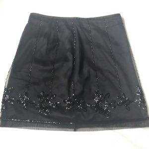 Ann Taylor Beaded Tulle Skirt